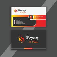Modern, professional creative business card and name card, layout in square size. horizontal clean template design. vector