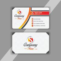 Modern, professional creative business card and name card, layout in square size. horizontal clean template design. vector