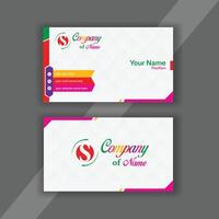 Modern, professional creative business card and name card, layout in square size. horizontal clean template design. vector