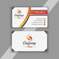 Modern, professional creative business card and name card, layout in square size. horizontal clean template design. vector