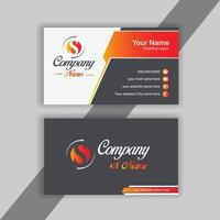 Modern, professional creative business card and name card, layout in square size. horizontal clean template design. vector