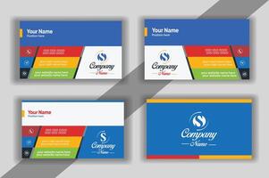 Modern, layout Simple professional creative business card and name card, layout in square size. horizontal clean template design. vector