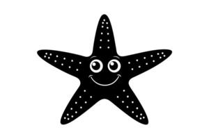 Funny Starfish Illustration with White Background, Funny starfish illustration with white background, perfect for cartoons, clipart, and line art vector