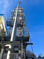 Production of oxygen and nitrogen from the air. Exterior view of the rectification column for air separation photo