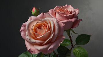Various roses in different colors photo