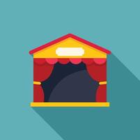 Puppet show stage with red curtains waiting for the play to start vector