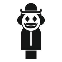 Puppet show marionette wearing hat smiling with big red lips vector