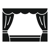 Theater stage with curtains open and empty scene vector