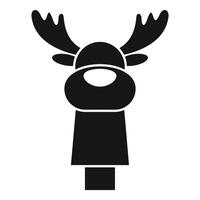 Black reindeer usb flash drive for backing up data vector