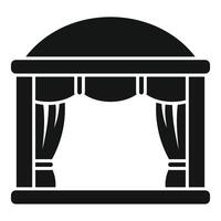 Stage with curtains is representing theatrical performance icon vector