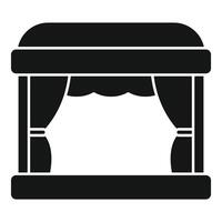 Empty theater stage with curtains is waiting for actors vector