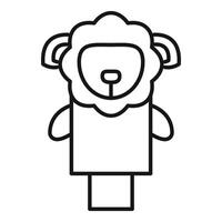Hand puppet show character wearing cute sheep costume vector