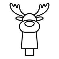 Usb flash drive reindeer is smiling and showing its teeth vector