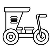 Modern velomobile with three wheels standing still vector