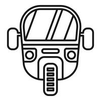 Front view asian tuk tuk auto rickshaw taxi drawing vector