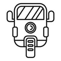 Front view of an autorickshaw standing on white background vector