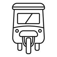 Auto rickshaw front view showing windshield and headlight vector