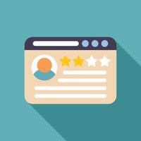Website rating user experience with star review system showing four out of five stars vector