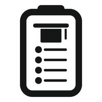 Clipboard showing checklist icon for planning and organizing vector