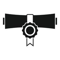 Diploma scroll with ribbon and wax seal icon showing graduation vector
