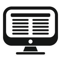 Computer showing website code programming icon vector