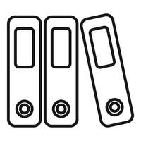 Office folders standing in a row for organizing documents vector