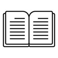 Open book spreading knowledge with blank pages vector