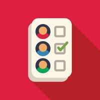 Choosing the right candidate for the job using modern app vector
