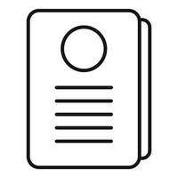 Personal identification document with photo and text lines icon vector