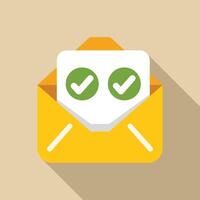 Email marketing campaign showing successful open and click through rate vector