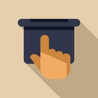 Hand pointing touching screen using electronic device vector