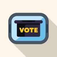 Online voting concept with ballot box on smartphone vector