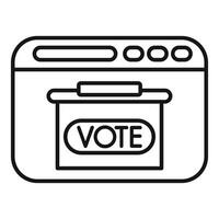 Online voting box on website for internet election day vector