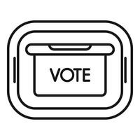Election box is waiting for your vote, line icon design vector