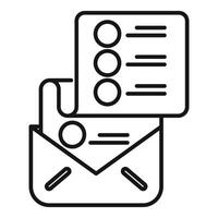 Email marketing campaign sending out newsletter with subscription form icon vector