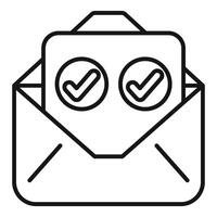 Email marketing campaign showing double opt in confirmation icon vector