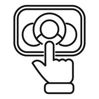 Hand selecting candidate icon for human resources recruitment vector