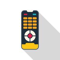 Modern remote control with long shadow for smart tv or audio video system vector