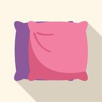 Soft pink pillow inviting a restful night sleep vector