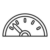 Speedometer showing increasing speed with arrow icon vector
