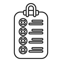 Clipboard with checklist showing completed tasks icon vector