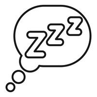 Thought bubble showing zzz symbol for sleeping concept vector