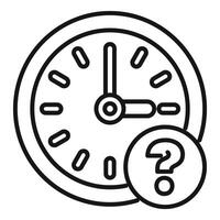 Clock face with question mark showing deadline concept vector