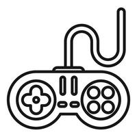Retro gamepad controller featuring wired connection for gaming vector