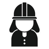 Fireman avatar wearing protective helmet with chinstrap vector