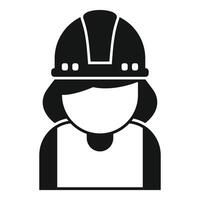 Female construction worker wearing protective helmet is working on a project vector