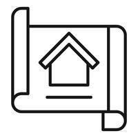 Architect project showing house plan drawing vector