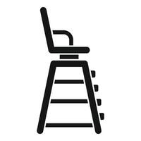 Referee chair with steps icon showing side view vector