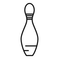 Bowling pin standing tall and ready to be knocked down vector