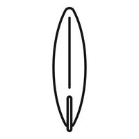 Surfboard outline showing water sport and summer activity vector